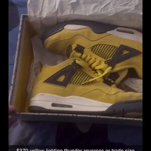 Yellow and Black lightning thunder 4’s